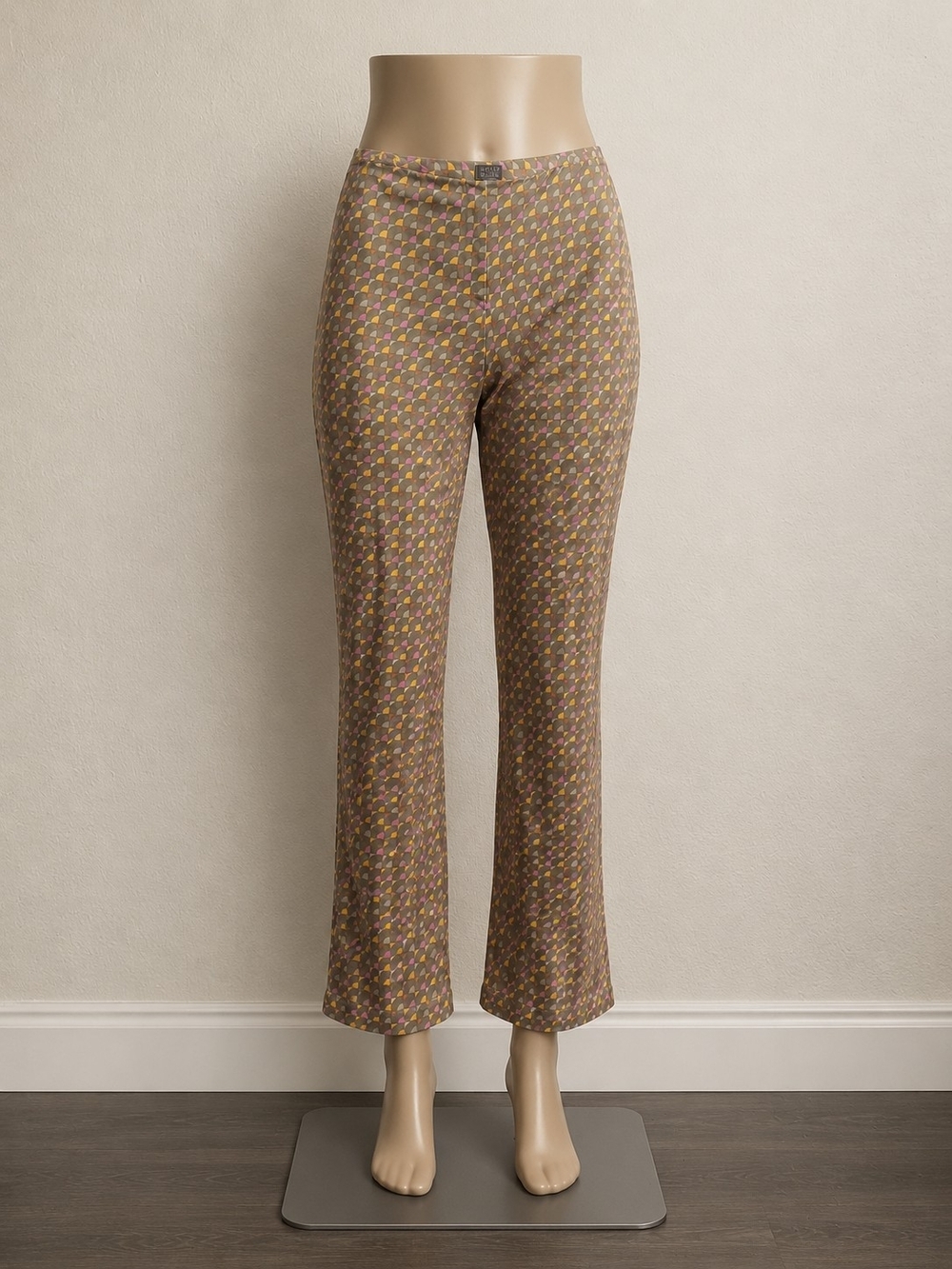 Sigrid Olsen Geometric Print Straight Leg Trousers - Size 12 Pre-owned